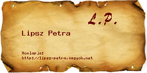Lipsz Petra névjegykártya